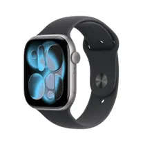 Apple Watch Series 11 GPS + Cellular 46mm Space Grey Aluminium Gehäuse mit Sport Band (black) - M/L