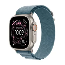 Apple Watch Ultra 3 GPS + Cellular 49mm Natural Titanium Case with Light Blue Alpine Loop - Large