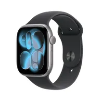 Apple Watch Series 11 GPS 46mm Space Grey Aluminium Gehäuse mit Sport Band (black) - M/L