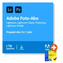Adobe Creative Cloud Foto-Abo (Photoshop & Lightroom) | 1 TB | Download & Produktschlüssel | inkl. Norton & F-Secure