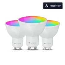 Nanoleaf Essentials Matter WLAN Smart Bulb GU10 LED-Leuchtmittel 3 Stück