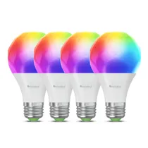 Nanoleaf Essentials Matter WLAN Smart Bulb E27 LED-Leuchtmittel 4 Stück + Sense+ Smart Wireless Light Switch Bundle
