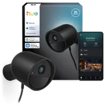 Philips Hue Secure kabelgebundene Kamera 2K-Videoauflösung schwarz