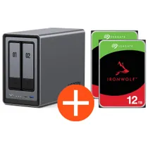 UGREEN NASync DXP2800 NAS System 2-Bay 24TB inkl. 2x Seagate IronWolf ST12000VN0008 12 TBB