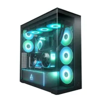 ARCTIC Xtender VG Mirror Black E-ATX Gaming Gehäuse mit Seitenfenster