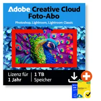 Adobe Creative Cloud Foto-Abo (Photoshop & Lightroom) | 1 TB | Download & Produktschlüssel | inkl. Norton & F-Secure