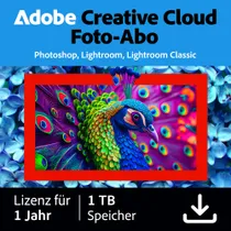 Adobe Creative Cloud Foto-Abo (Photoshop & Lightroom) | 1 TB | Download & Produktschlüssel