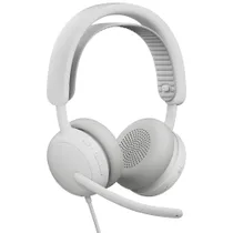 Logitech Zone Wired 2 for Business Weiß, Kabelgebundenes USB-Headset mit adaptiver Hybrid-ANC, Mikrofon mit Geräuschunterdrückung, Microsoft Teams zertifiziert