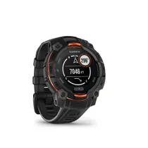 Garmin Instinct® 3 Solar 45mm Schwarz mit Silikon-Wechselarmband 22 mm Schwarz