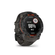 Garmin Instinct® 3 Solar 50mm Kohle/ Schwarz mit Silikon-Wechselarmband 26 mm Kohle
