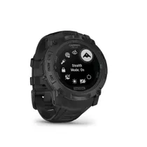 Garmin Instinct® 3 Solar Tactical Edition 50mm Schwarz mit Silikon-Wechselarmband 26 mm Schwarz