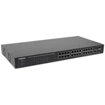 Intellinet 24-Port Gigabit Ethernet PoE+ Web-Managed Switch mit 2 SFP-Ports