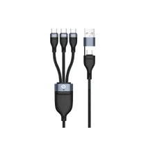 Conceptronic ETTA06B15C 3-in-1 USB-C-Datenkabel, 1,5 m, 100 W Schnellladung, USB 2.0, 5 A, mit E-Mark-Chip