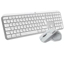Logitech MX Master 4 Combo für Mac Weiß-Silber, Kabellose Maus-Tastaturkombination, Bluetooth, Logi Bolt, Unterstützt Logi Options+
