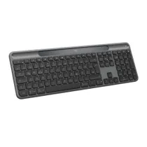 Logitech Signature Slim Solar+ K980 Grafit - Kabellose Tastatur, Bluetooth, Logi LightCharge-Technologie, Smart Actions, Unterstützt Logi Options+