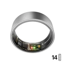 ULTRAHUMAN Ring Air - Smart Ring für Frauen und Männer - Schlaf -und Fitness Tracking Wearable - Herzfrequenz - Smartring Raw Titanium Größe 14