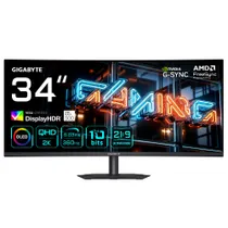GIGABYTE MO34WQC36 34 Zoll UWQHD QD-OLED Curved Gaming Monitor 360 Hz 21:9 DP/HDMI/USB-C