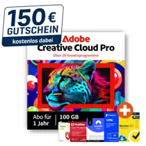 Adobe Creative Cloud Pro | Download & Key | inkl. 150€ Gutschein | inkl. Norton, F-Secure, McAfee, NordVPN & GData