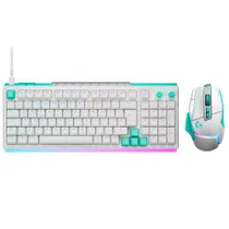 Logitech G Gaming Set G512 X 98 RGB Gaming-Tastatur & G502 X PLUS LIGHTSPEED Wireless Gaming-Maus – Esports Performance Set, Weiß-/ Mint