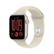 Apple Watch SE 3 GPS + Cellular 44mm Starlight Aluminium Case with Sand Sport Band - M/L