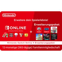 Nintendo Switch Online 365 Tage Familienmitgliedschaft + Erweiterungspaket - Digitaler Code