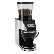 Melitta Calibra 1027-01 Elektrische Kaffeemühle mit integrierter Waage Schwarz/ Edelstahl