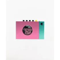 WeAreRewind Tragbarer Kassettenspieler mit Bluetooth Edith Pink