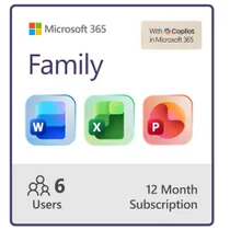 Microsoft 365 Family (Office-Apps inkl. Copilot-KI und 2TB Cloudspeicher) | Download & Produktschlüssel