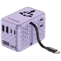 Verbatim 30193 Charge 'n' Travel GaN III Universal Reiseadapter 100W purple