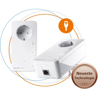 devolo Magic 1 LAN Starter Kit 1200Mbit, Powerline, 2x GbitLAN