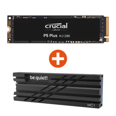 Crucial P5 Plus 2 TB NVMe SSD 3D NAND PCIe M.2 inkl. be quiet! MC1
