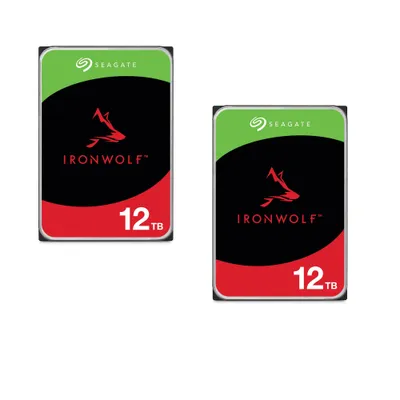 Seagate 2er Set IronWolf NAS HDD ST12000VN0008 - 12 TB 3,5 Zoll SATA 6  Gbit/s CMR Buy