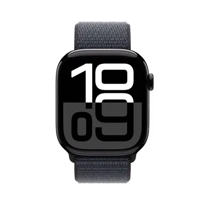 Apple Watch Series 10 LTE 46mm Jet Black Aluminiumgehause mit Ink Sport Loop