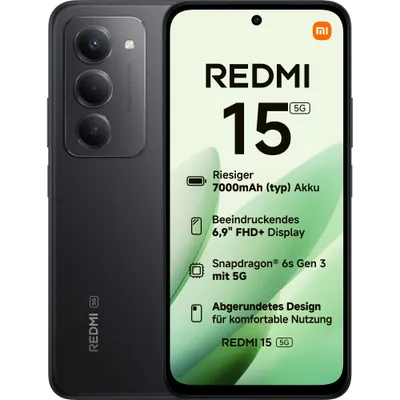 Xiaomi Redmi 15 5G 8/256GB Dual-SIM Smartphone Midnight Black Buy