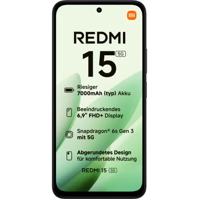 Xiaomi Redmi 15 5G 8/256GB Dual-SIM Smartphone Midnight Black Buy