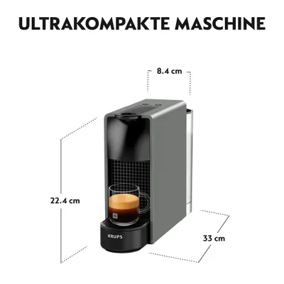 Kapselmaschine Nespresso Essenza Mini von Krups Grau kaufen