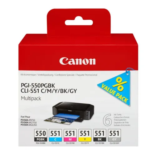 Canon PGI-550/CLI-551PGBK/C/M/Y/BK/G