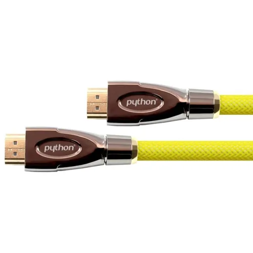 PYTHON HDMI 2.0 Kabel 2m Ethernet 4K*2K UHD vergoldet OFC gelb