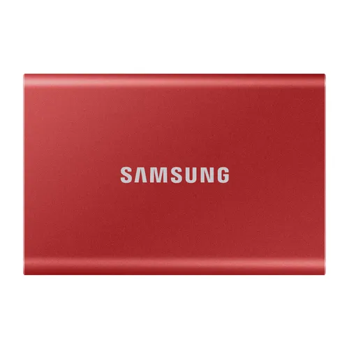 Samsung Portable SSD T7 USB 3.2 Gen2 Typ-C 500GB metallic red