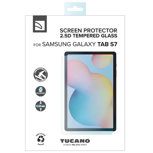 Tucano SS7-SP-TG Schutzfolie aus gehärtetem Glas für Samsung Tab S8 / S7 klar