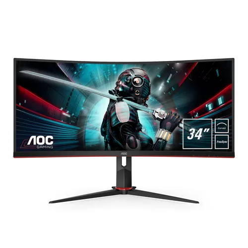 AOC CU34G2 86,4cm (34") WQHD Curved Gaming Monitor 21:9 HDMI/DP 100Hz 1ms FreeSync 86.4 cm (34") UWQHD Monitor