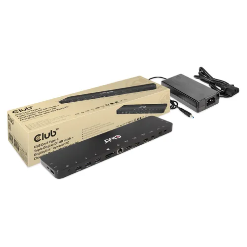 Club3D CSV-1566 4K ChargingDock USB-C / 6xUSB3/DP/2xHDMI/LAN, 120W
