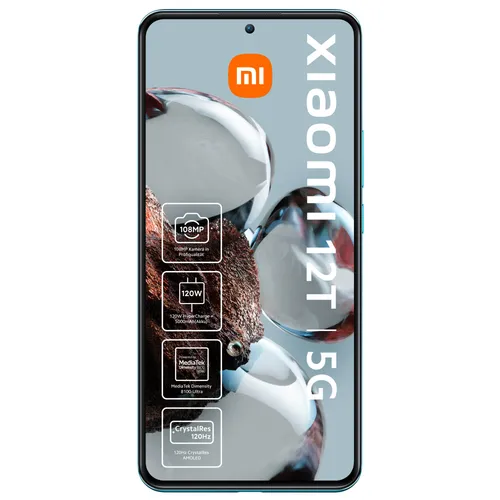 Xiaomi 12T 5G Dual-Sim EU Android™ Smartphone in blau  mit 256 GB Speicher