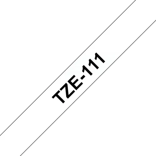 Brother TZe-111 Schriftband schwarz auf farblos 6mm x 8m P-touch selbstklebend