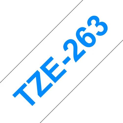 Brother TZe-263 Schriftband 36mm x 8m. blau auf weiß. laminiert