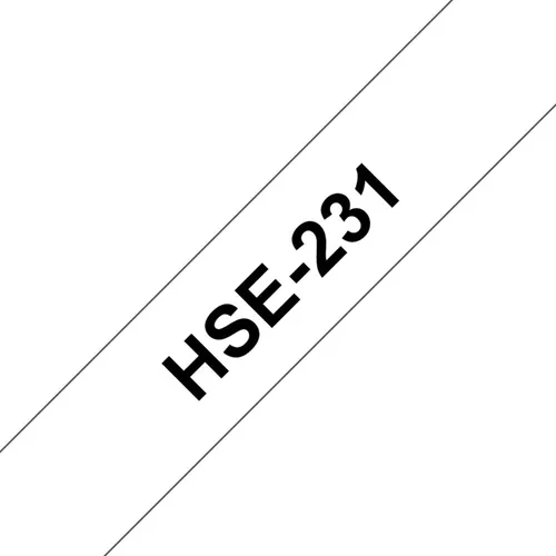 Brother HSE-231 Schrumpfschlauch bedruckbar schwarz/weiß 12mm x 1.5m