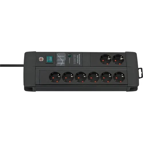 Brennenstuhl 1256000698 Premium-Line 8-fach 3m schwarz