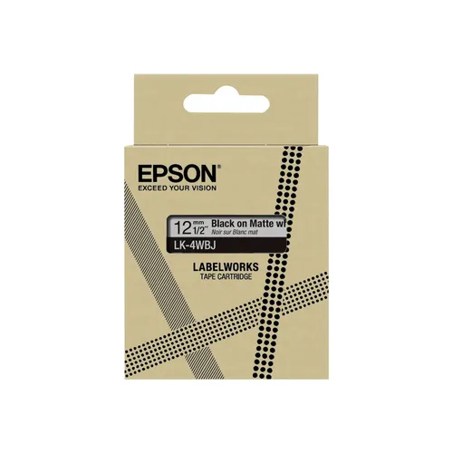 Epson C53S672063 Schriftband LK-5WBJ Matt 18mm x 8m schwarz auf weiß