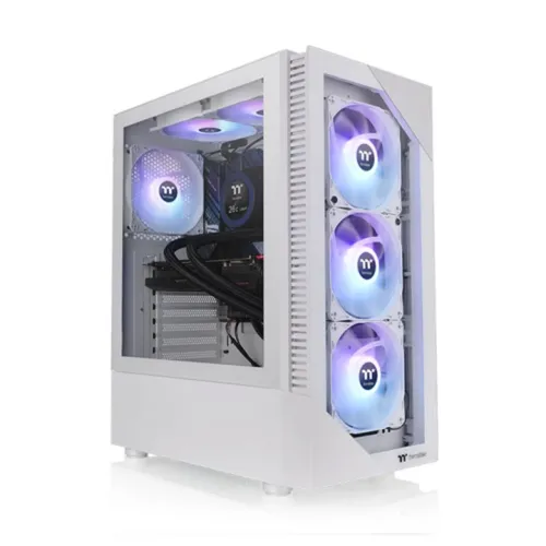 Thermaltake View 200 TG ARGB Mid Tower ATX Gehäuse Sichtfens ter weiß
