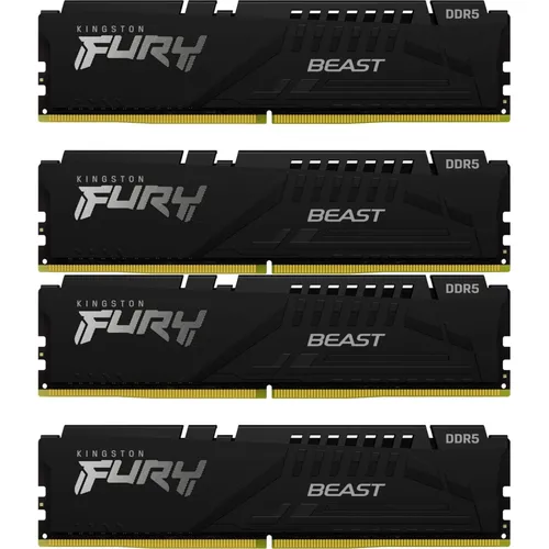 64GB (4x16GB) KINGSTON FURY Beast Black XMP DDR5-5200 CL40 RAM Speicher Kit RAM
